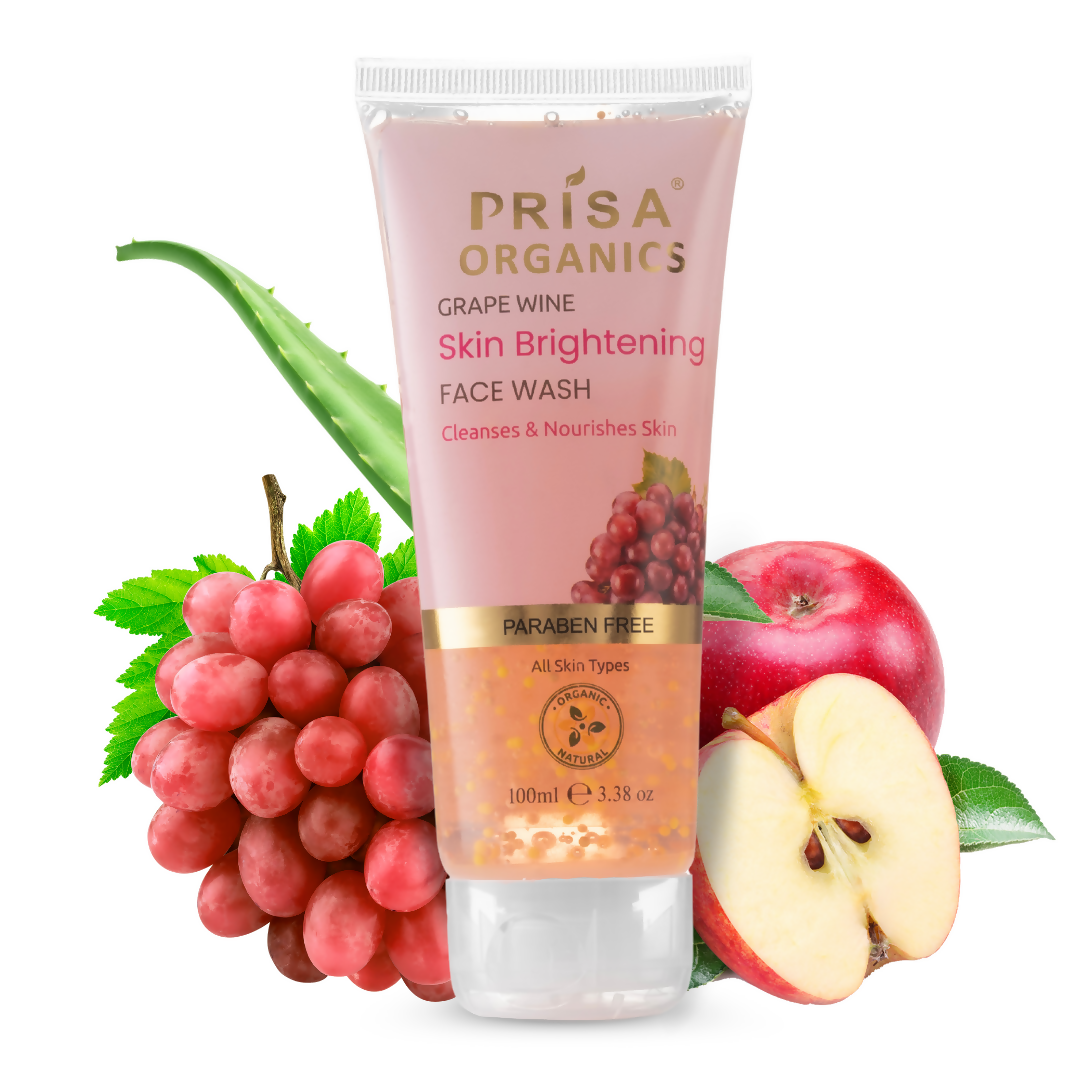 Prisa Organics Grape Wine Skin Brightening Face Wash - Distacart