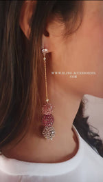 Thumbnail for Bling Accessories Rhinestone Ball Long Earring - Distacart