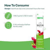 Thumbnail for OZiva Plant Based Biotin Fizzy Drink Mix - Distacart