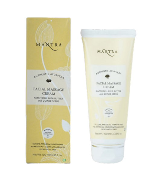 Mantra Herbal Facial Massage Cream Patchouli Shea Butter and Quince Seeds - Distacart