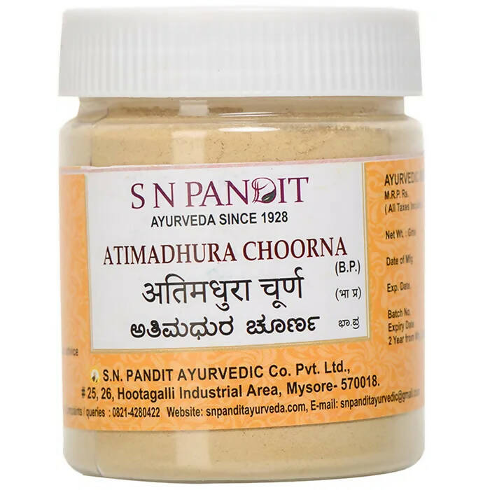 S N Pandit Ayurveda Atimadhura Choorna - Distacart