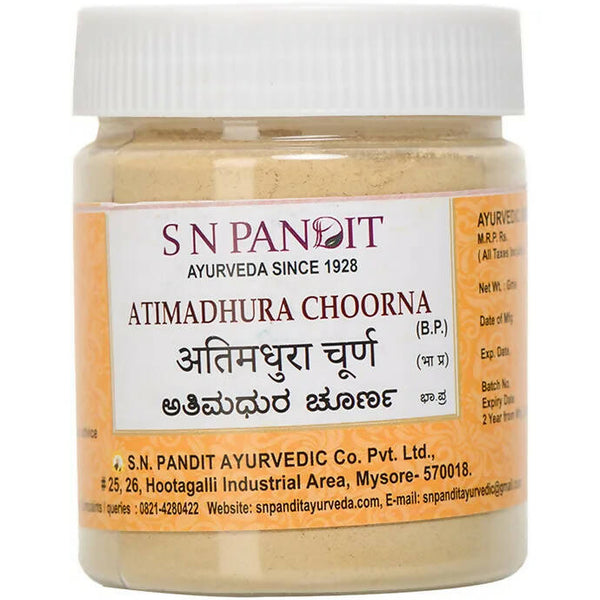 S N Pandit Ayurveda Atimadhura Choorna - Distacart