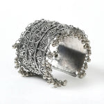 Thumbnail for Mominos Fashion Joharkamal Oxidised Silver-Plated Ghungroo Handcraft Bracelet - Design 024 - Distacart