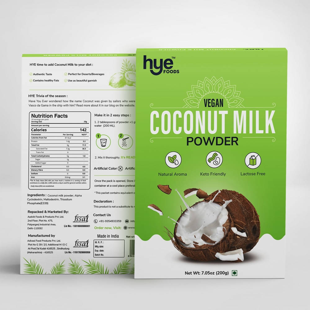 Aadvik Hye Foods Vegan Coconut Milk Powder - Distacart