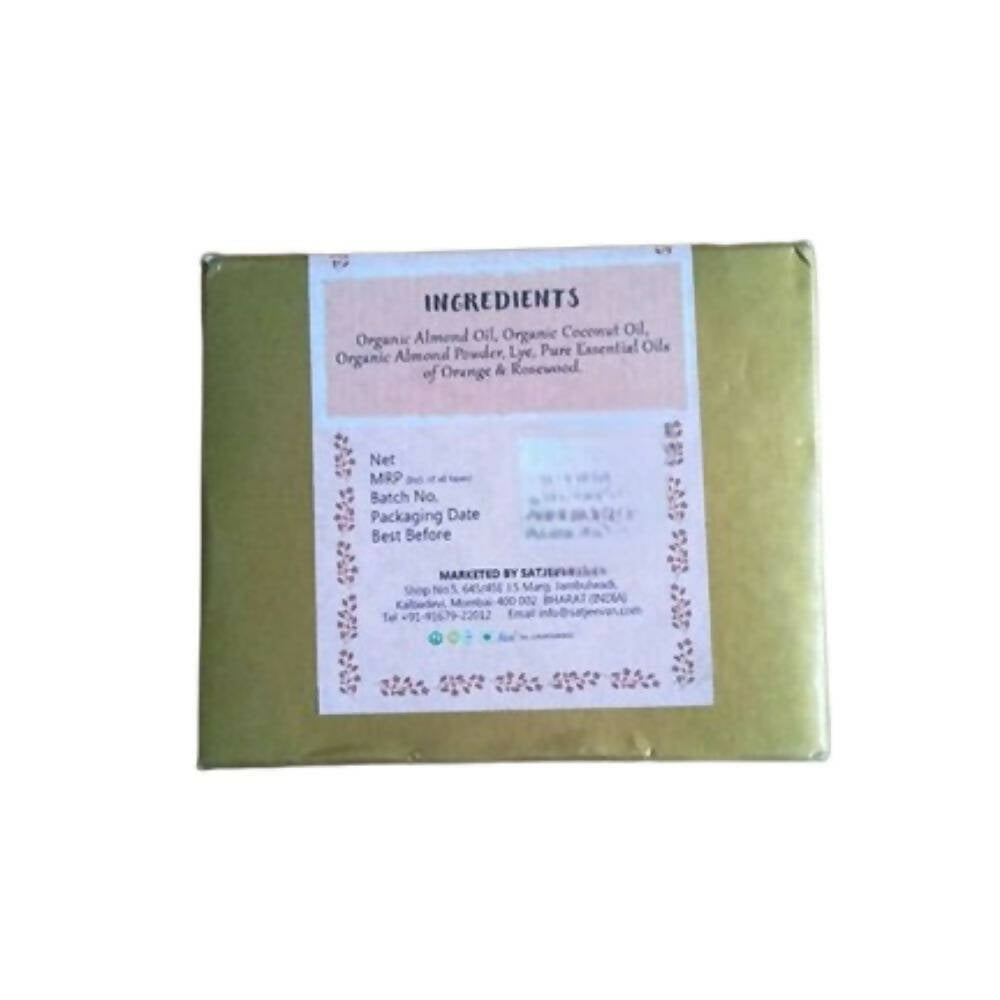 Satjeevan Organic Rose Almond Soap - Distacart