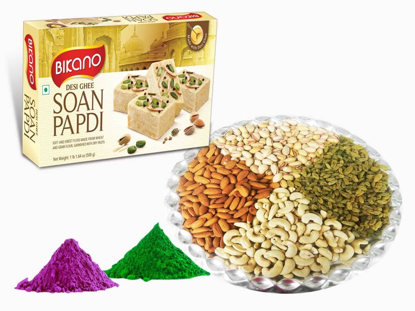 Bikanervala Dry Fruit With Soan Papdi Holi Gift - Distacart