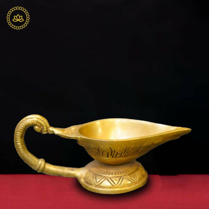 Brass Leaf Diya - Distacart