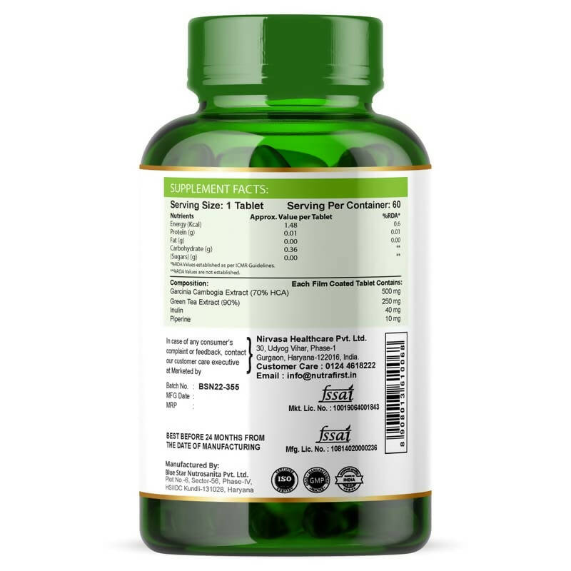 Nutrafirst Garcinia Cambogia Tablets - Distacart