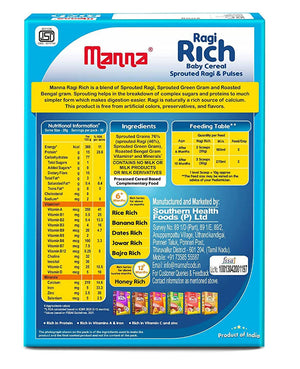 Manna Ragi Rich Baby Cereal For 6+ Months