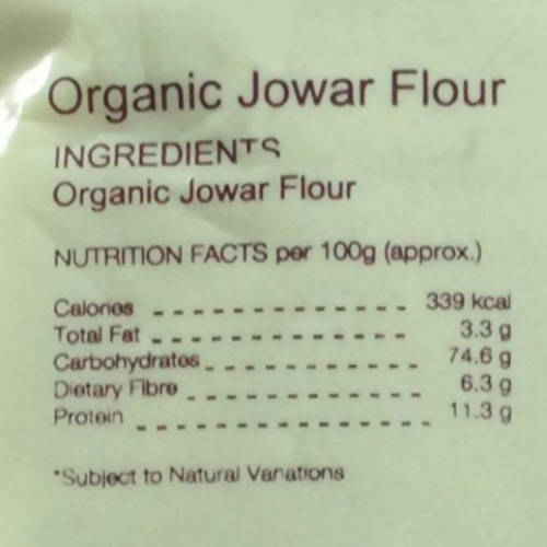 Pure & Sure Organic Jowar Flour Ingredients