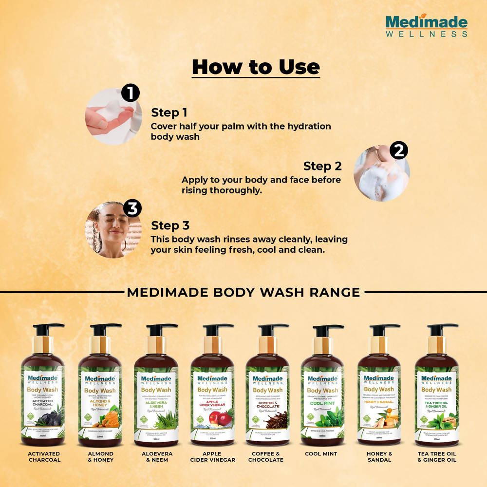 Medimade Wellness Honey & Sandal Body Wash - Distacart