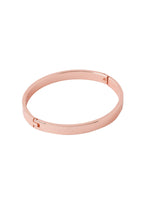 Thumbnail for NVR Men's Rose Gold Metal Interlock Kada Bracelet - Distacart