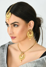 Thumbnail for Mominos Fashion Johar Kamal Gold-Plated Brass Finish Long Necklace For Women (Golden) - Distacart