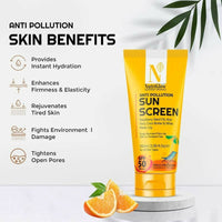 Thumbnail for NutriGlow Advanced Organics Anti Pollution Sun Screen SPF 50 PA+++ - Distacart