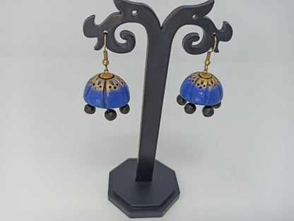 Terracotta Double Shade Hanging Jhumkas