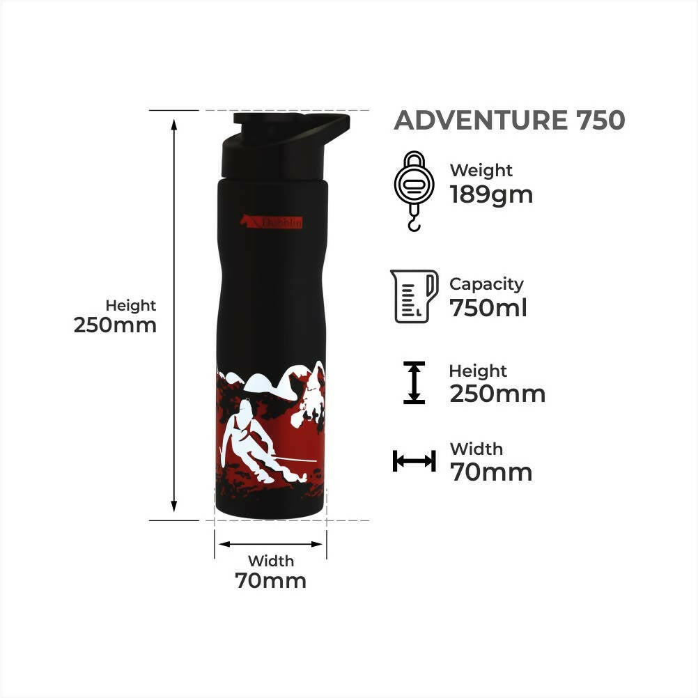 Dubblin Adventure Stainless Steel Sipper Water Bottle - Distacart
