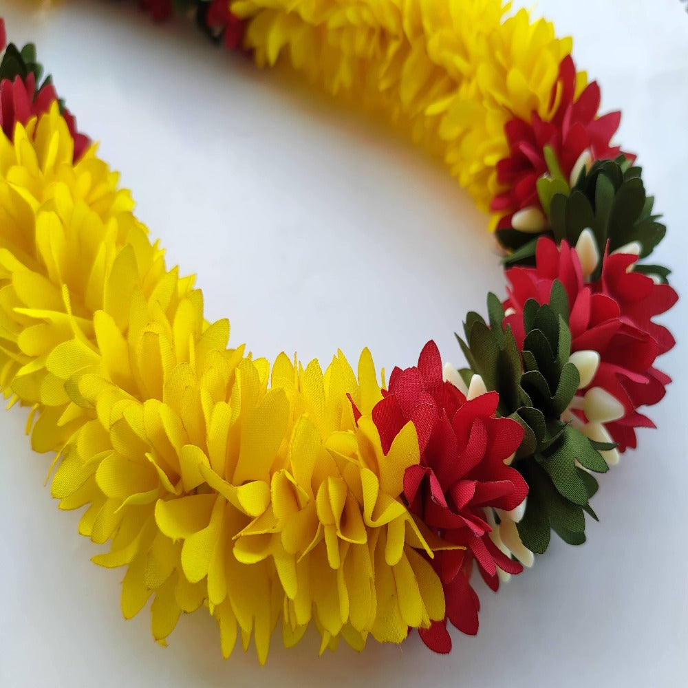 Yellow Reusable Fabric Garland For God Frames