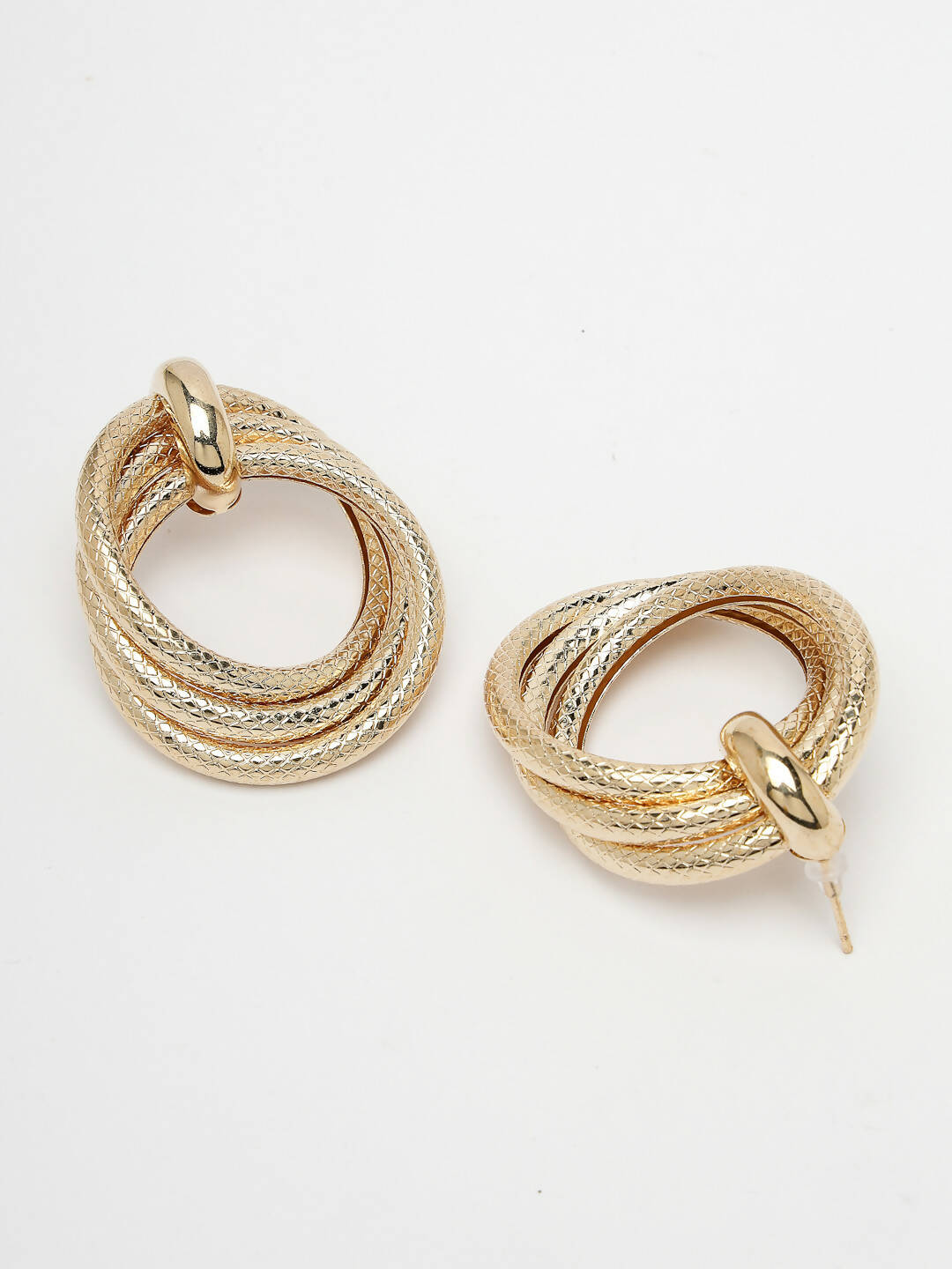 NVR Women's Gold-Plated Hoop Earrings - Distacart