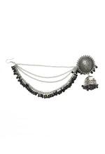 Thumbnail for Mominos Fashion Johar Kamal Bahubali Black Beads Earrings With Tikka - Distacart