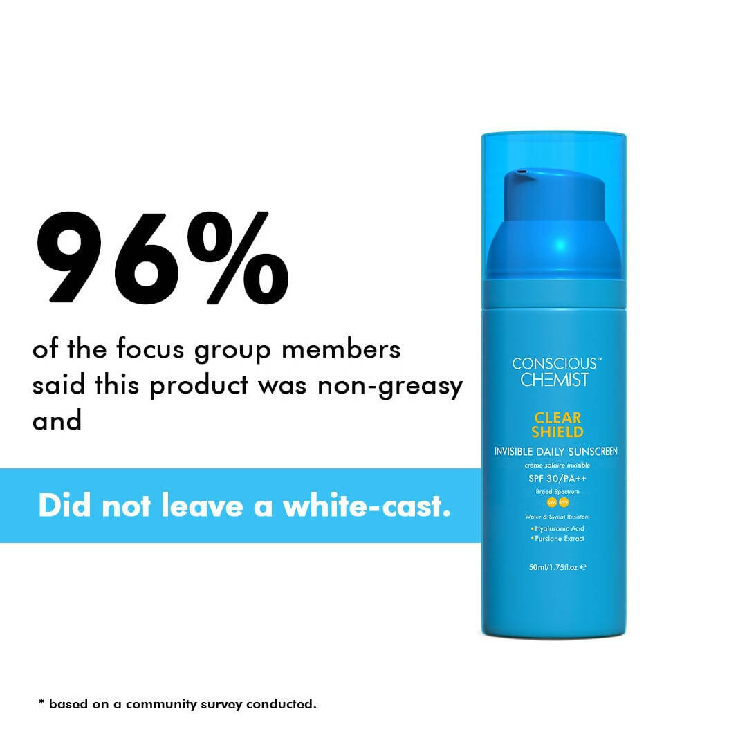 Conscious Chemist Clear Shield Invisible Daily Sunscreen SPF30 PA++ - Distacart