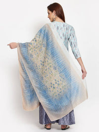 Thumbnail for Myshka Women's Multi Printed Cotton Blend 3/4 Sleeve Round Neck Casual Kurta Palazzo Dupatta Set