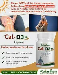 Rajasthan Herbals International Cal-D3+ Capsules - Distacart