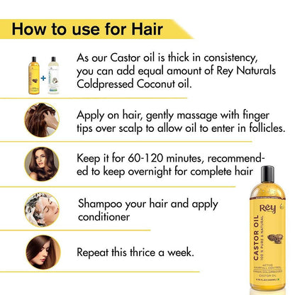Rey Naturals Castor Oil - Distacart
