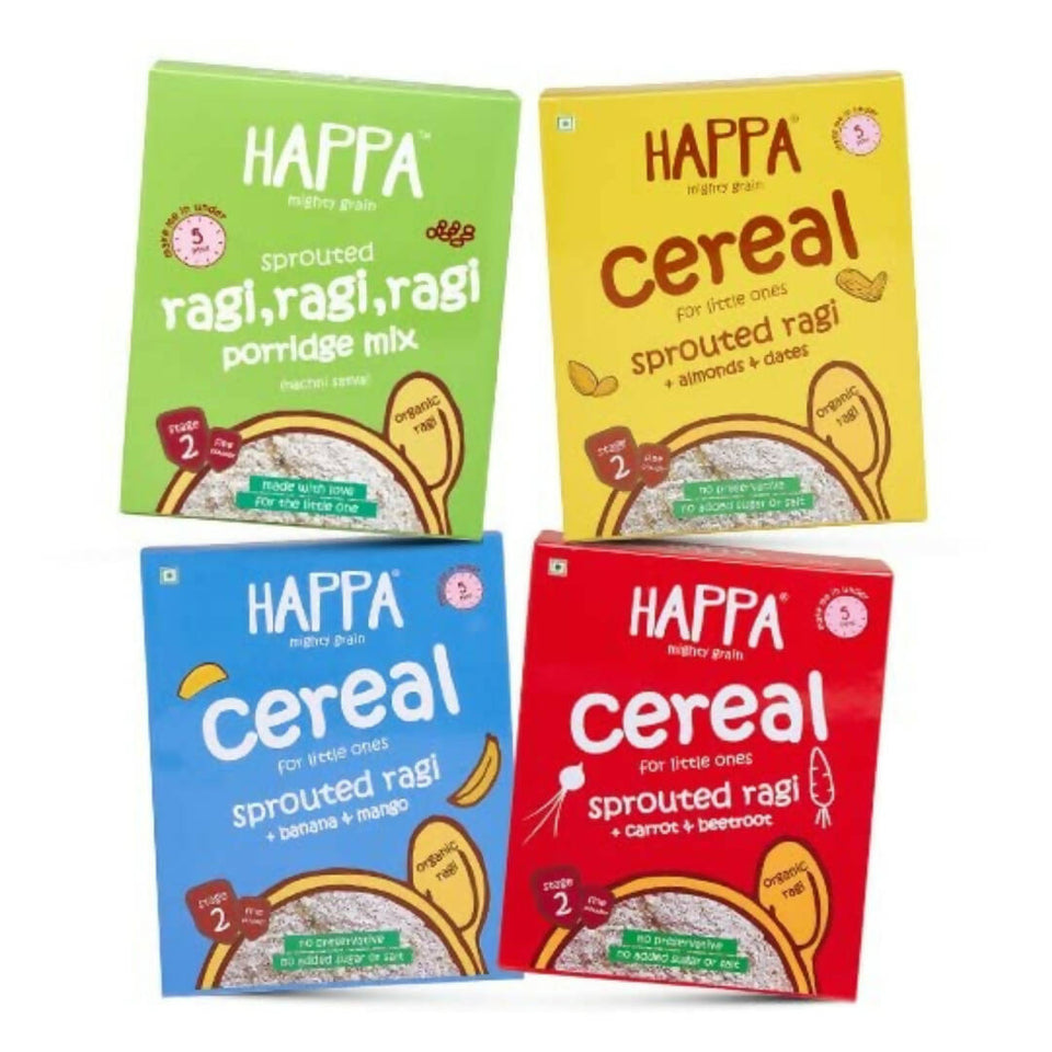 Buy Happa Organic Baby Food, All Porridge Combo, Months Online