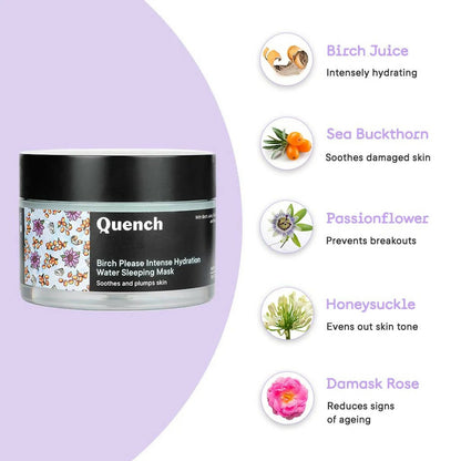Quench Botanics Birch Please Intense Hydration Water Sleeping Mask - Distacart