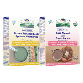 TummyFriendly Foods Stage3 Porridge Mixes for 8 Months Old Baby Ragi, Brown Rice Combo - Distacart