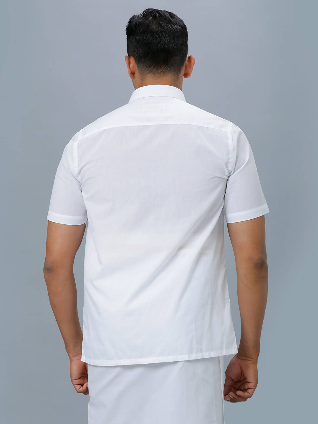 Ramraj Cotton Mens Half Sleeve Formal 100 % Cotton White Shirt - Distacart
