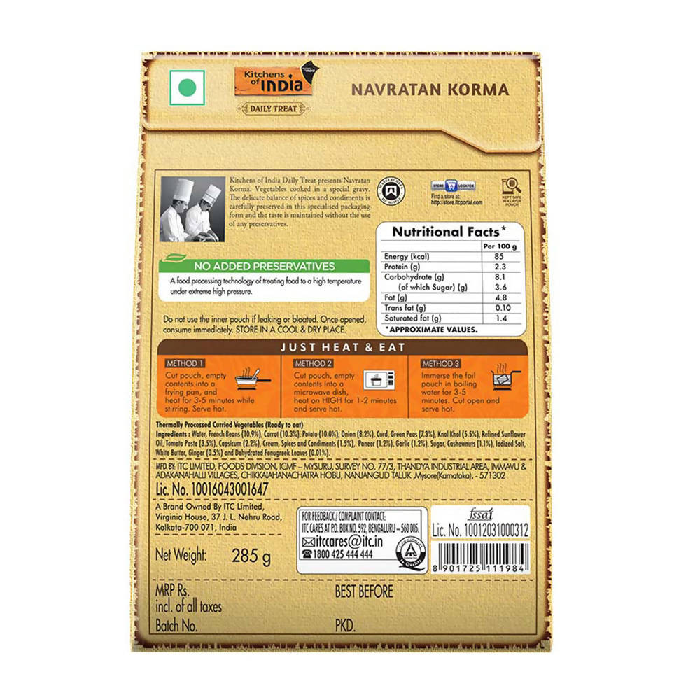 Kitchens of India Navratan Korma - Distacart