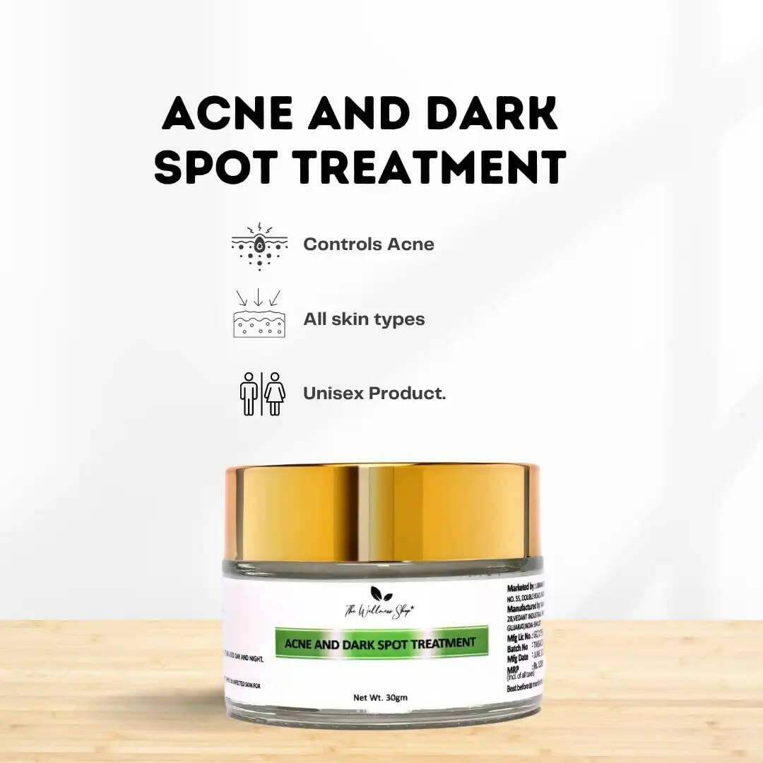 The Wellness Shop Acne and Dark Spot Treatment Cream - Distacart