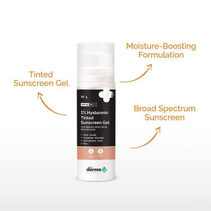 The Derma Co 1% Hyaluronic Tinted Sunscreen Gel - Distacart