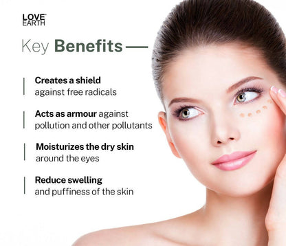 Love Earth Under Eye Gel - Aloe Vera & Cucumber - Distacart
