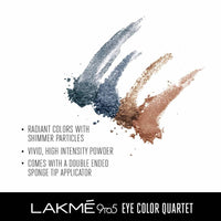 Thumbnail for Lakme 9 To 5 Eye Color Quartet Eye Shadow - Smokey Glam - Distacart