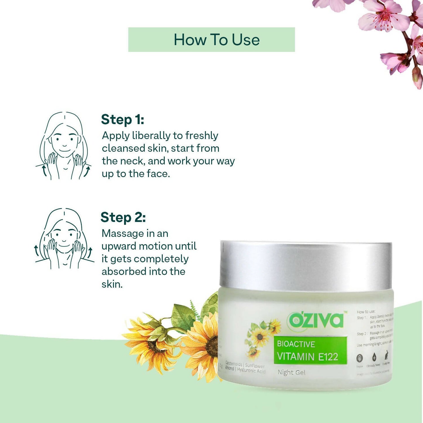 OZiva Bioactive Vitamin E122 Night Gel - Distacart