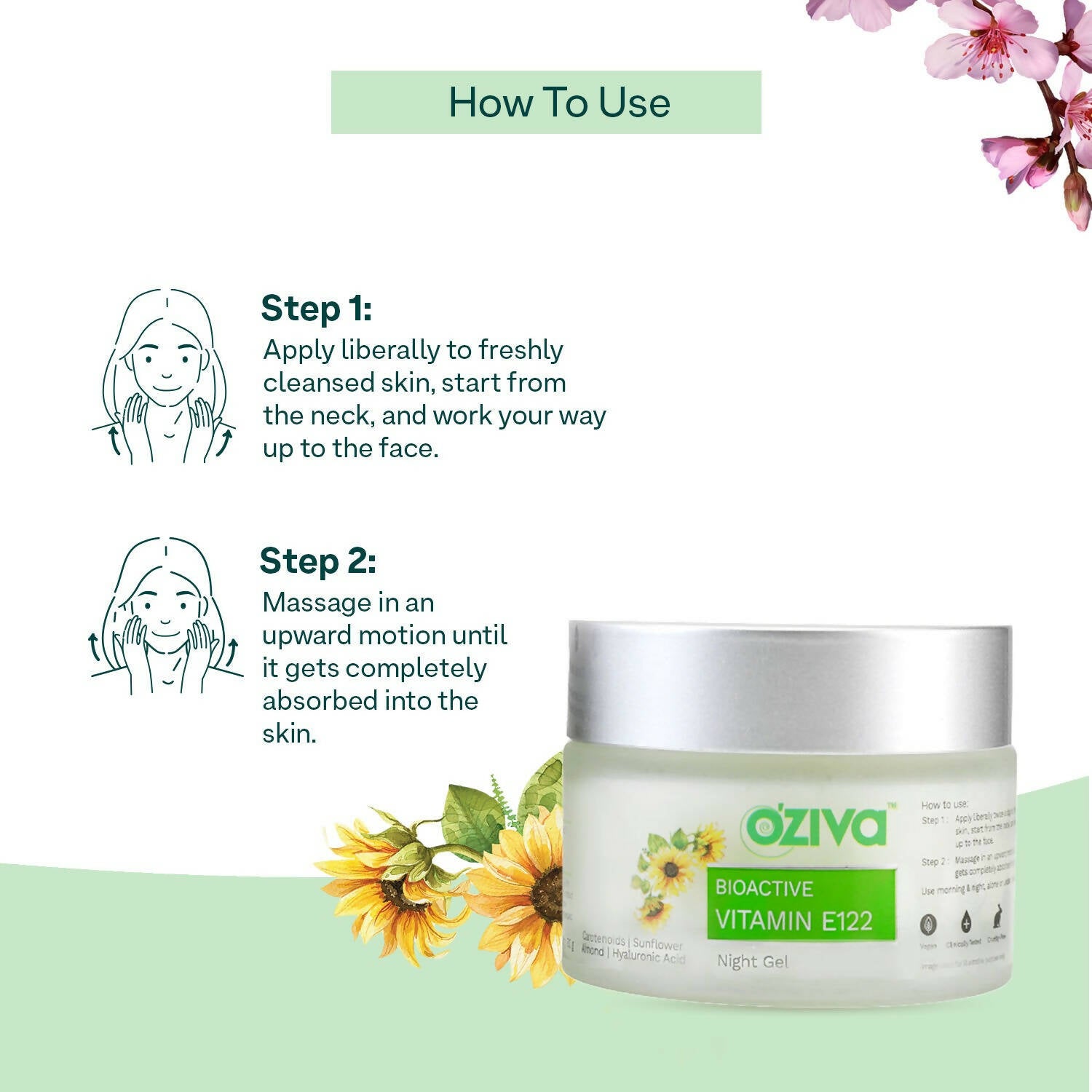 OZiva Bioactive Vitamin E122 Night Gel - Distacart