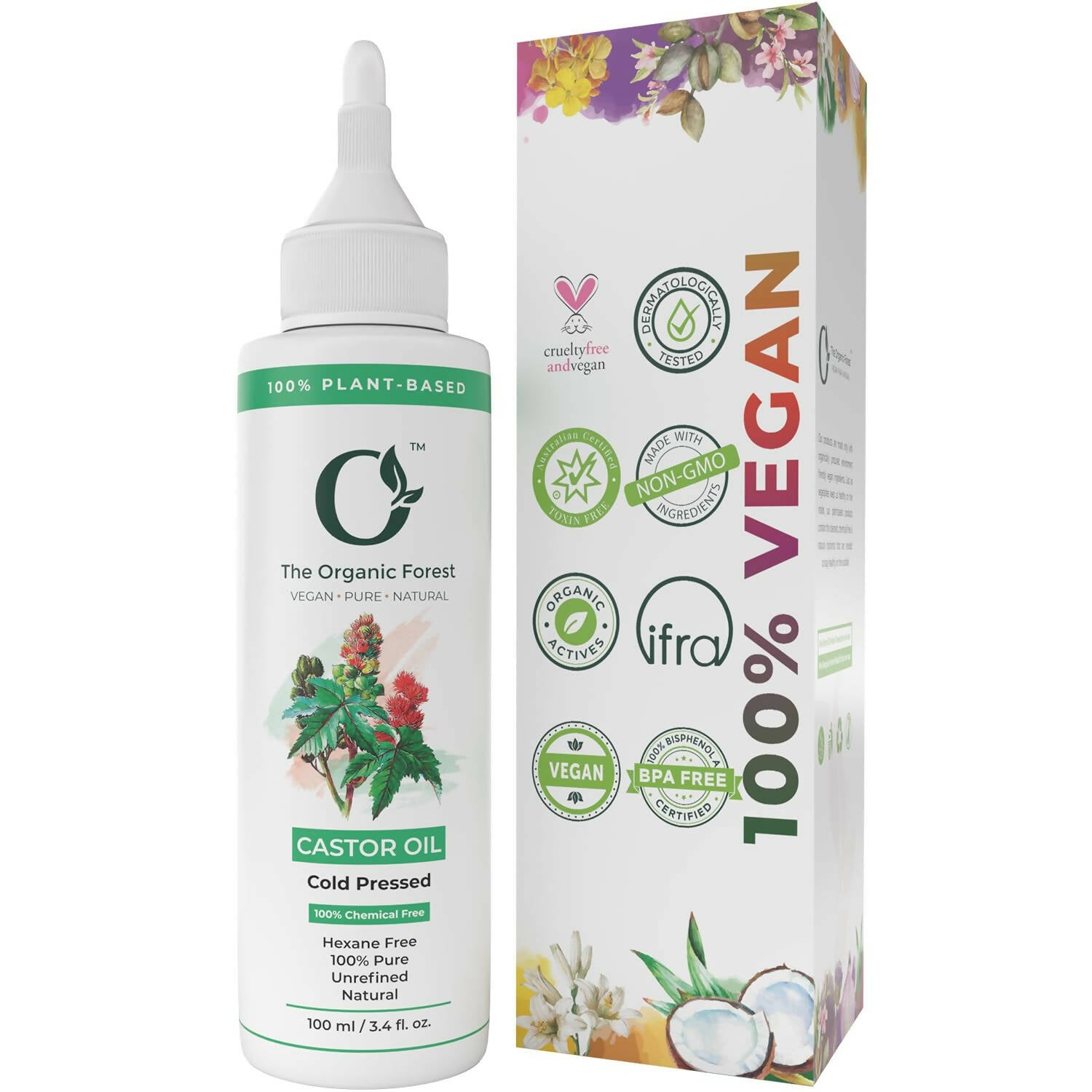 The Organic Forest Castor Oil - Cold Pressed - Distacart