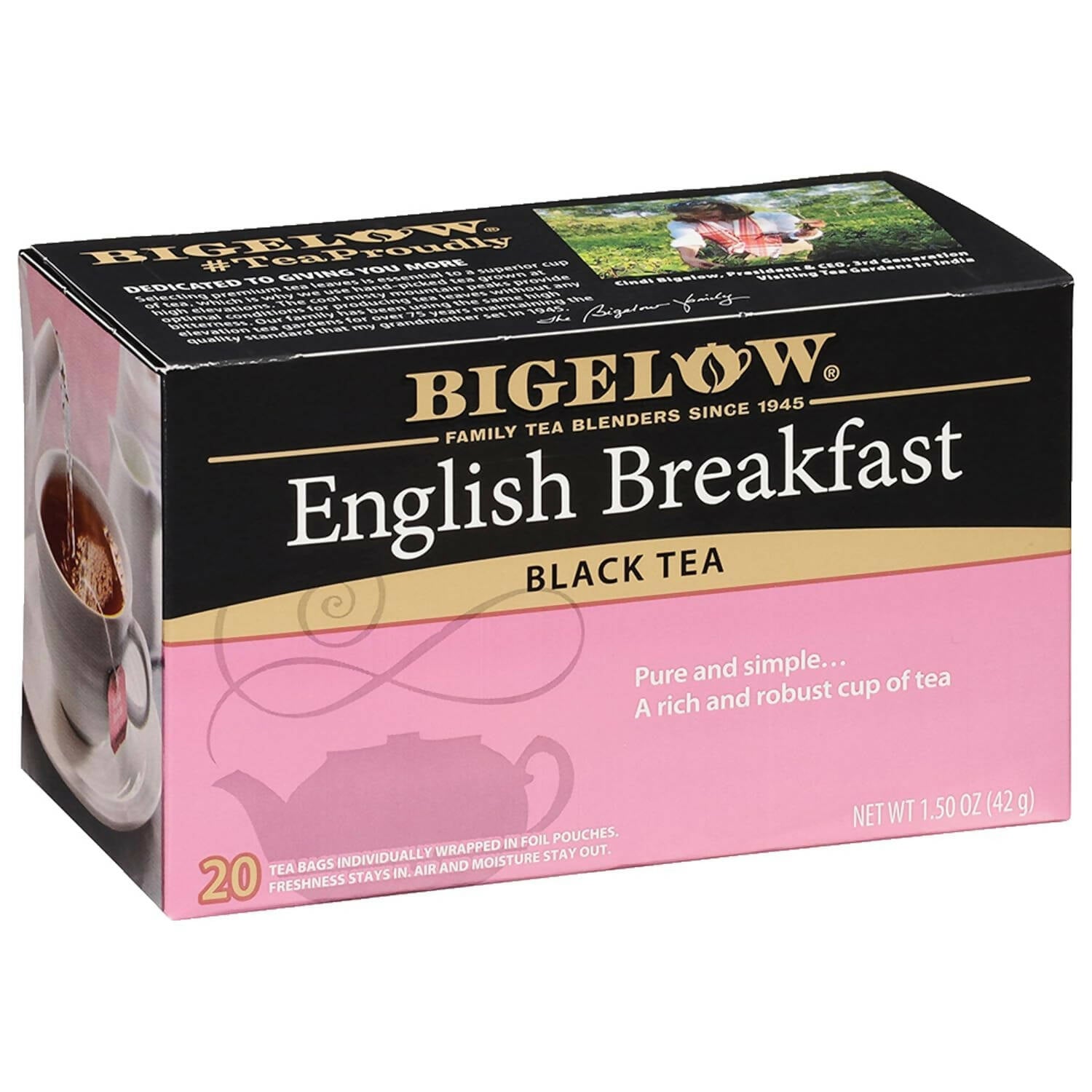Bigelow Tea English Breakfast Black Tea Freshness & Aroma Caffeinated - Distacart