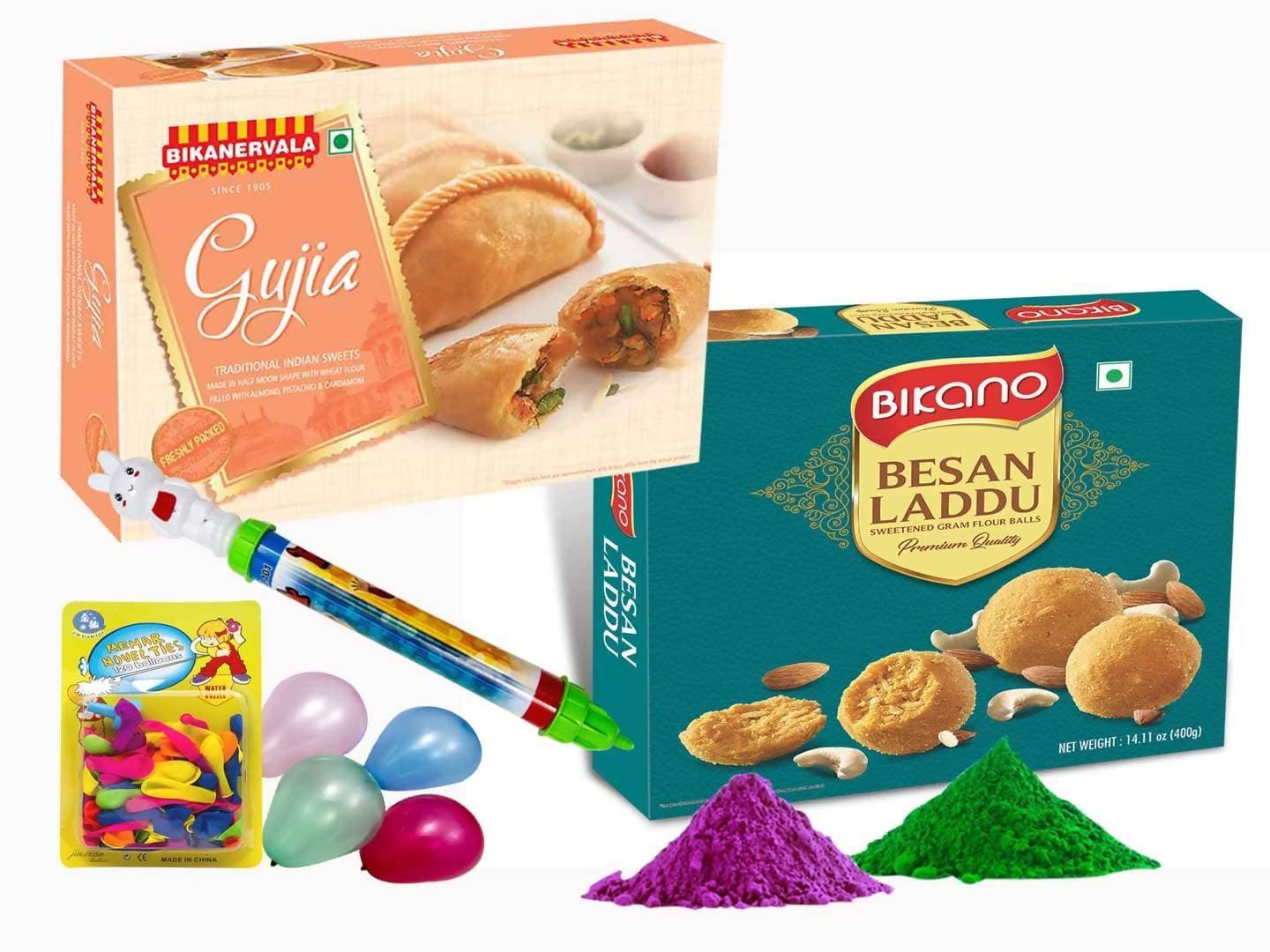 Bikano Besan Laddoo with Holi Gujia - Distacart