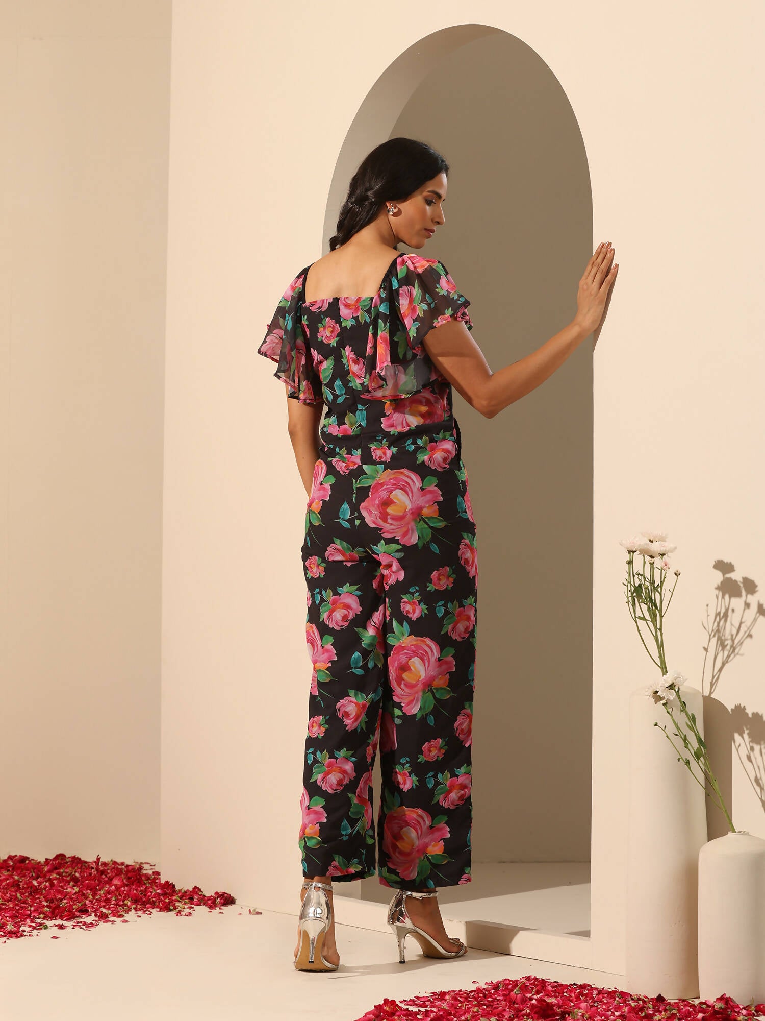 Pomcha Jaipur Black Gul Gulab Jumpsuit - Distacart