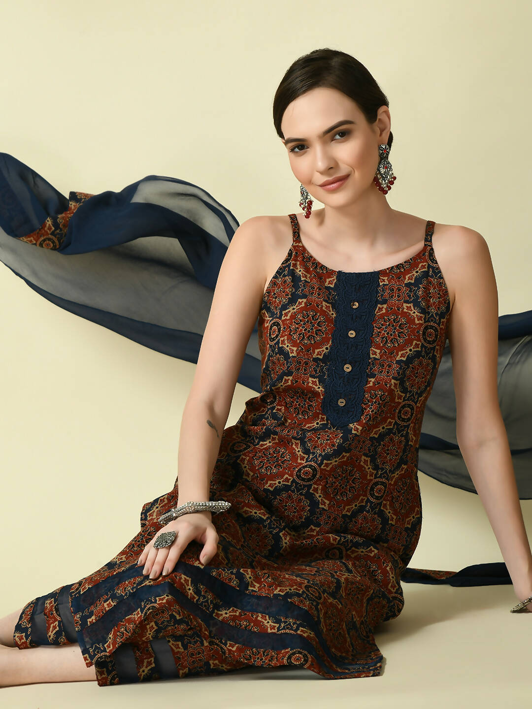 Myshka Women's Multi Straight Printed Kurta - Distacart