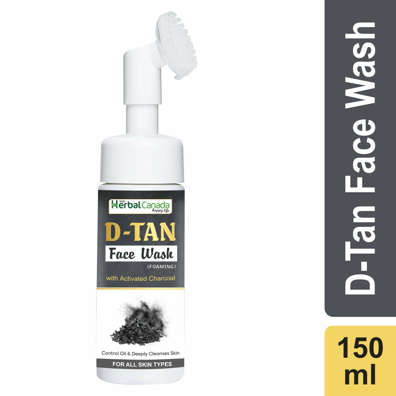 Herbal Canada D-Tan Foam Face Wash with Built in Face Brush - Distacart