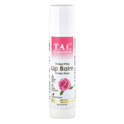 TAC - The Ayurveda Co. Tinted Indian Rose Vegan Lip Balm - Distacart