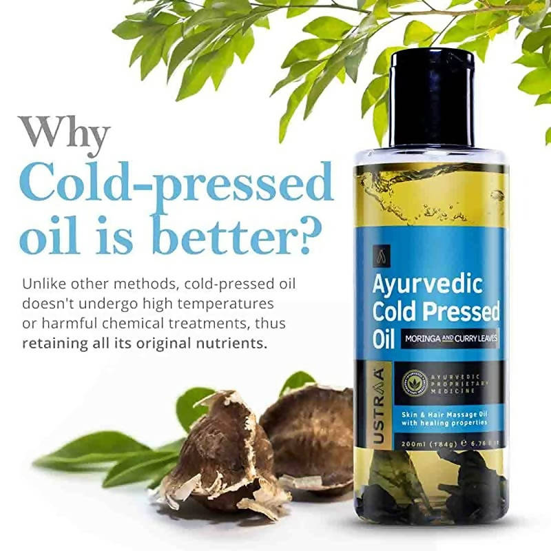 Ustraa Moringa and Curry Leaves Ayurvedic Cold Pressed Oil