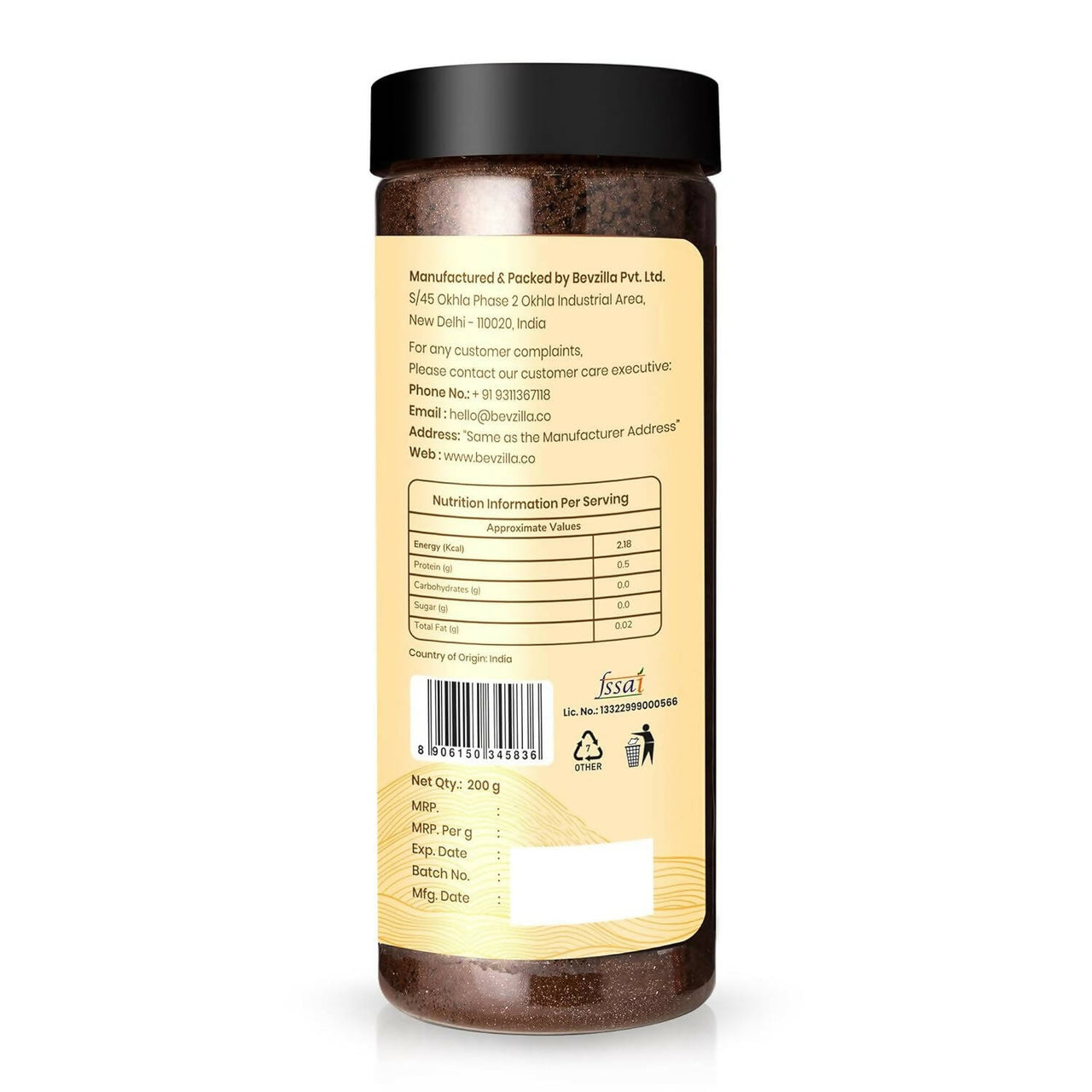 Bevzilla Premium Butterscotch Coffee Powder 100% Arabica - Distacart