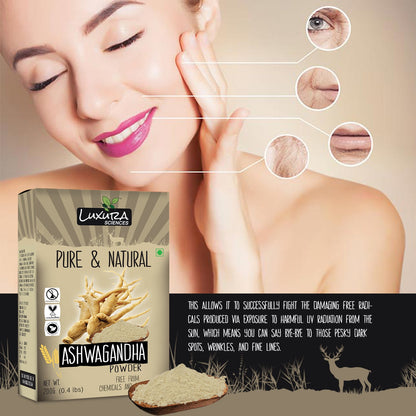 Luxura Sciences Natural Ashwagandha Powder - Distacart