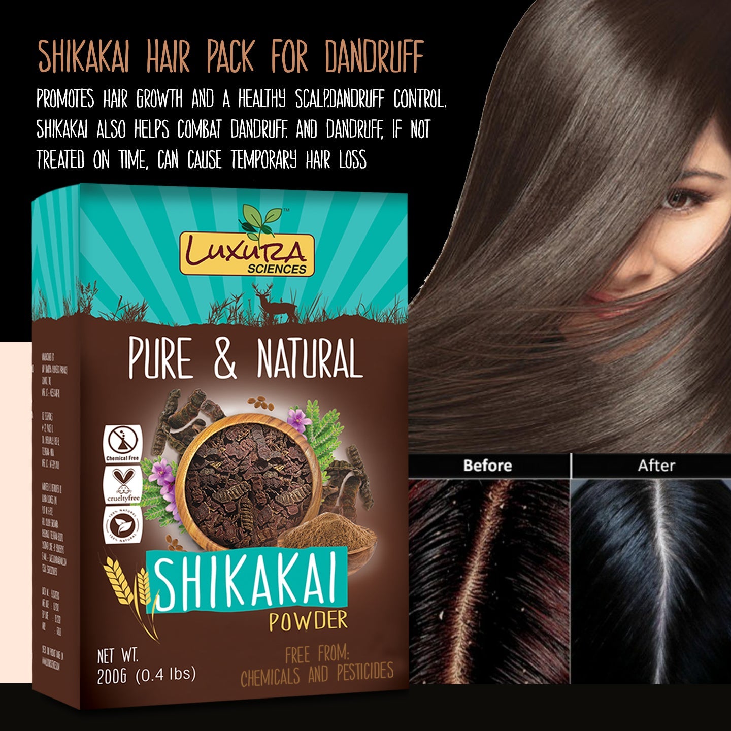 Luxura Sciences Shikakai Powder For Hair - Distacart