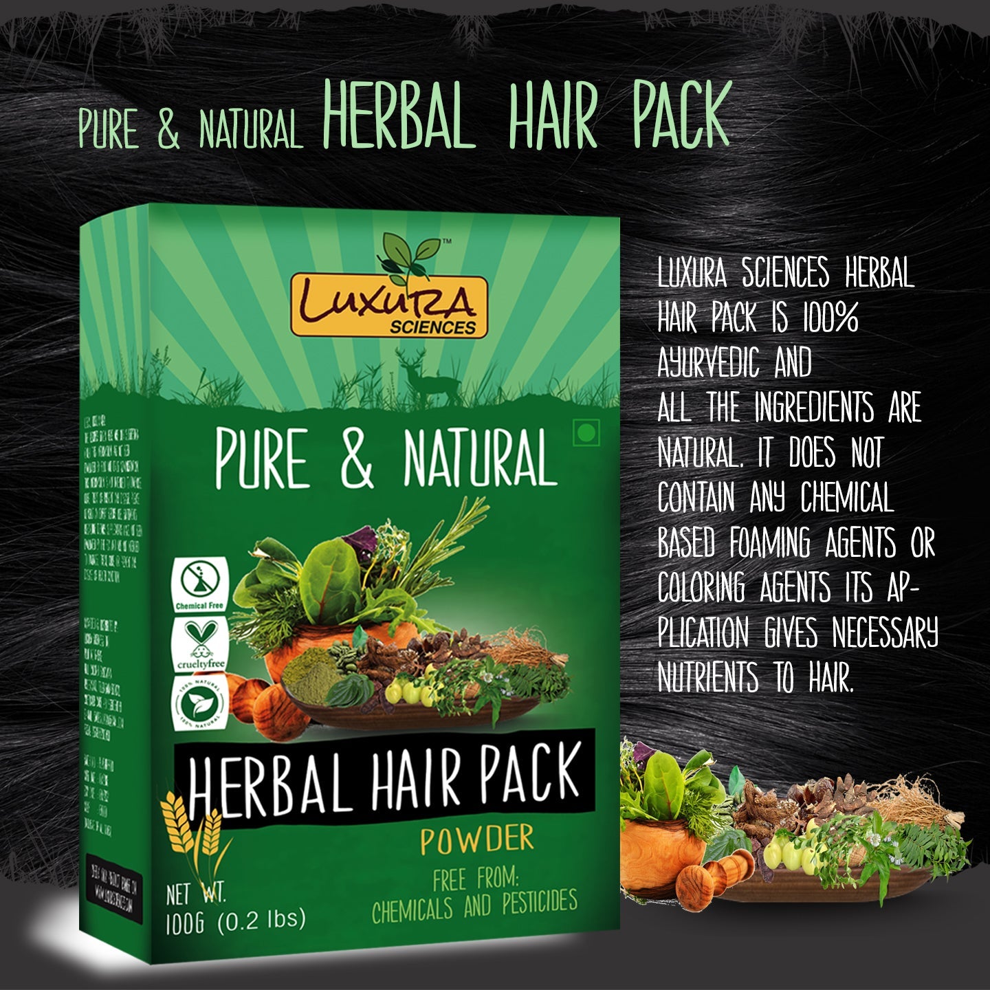 Luxura Sciences Natural Hair Pack For Dry Hair - Distacart